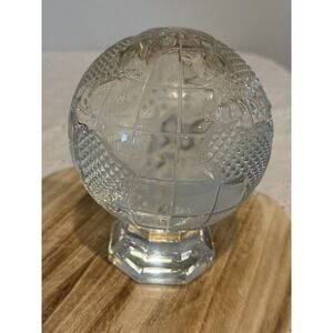 Waterford Crystal Globe World Map Octagonal Base Vintage – READ DESCRIPTION